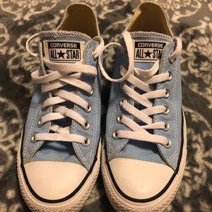 Light Blue Low Top Converse Women’s Size 8